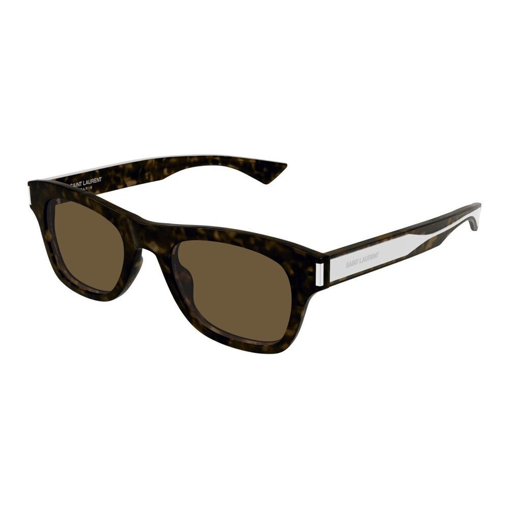NWT Yves Saint Laurent SL-877 Havana Crystal 51mm Sunglasses